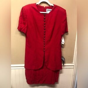 Lois Snyder Dani Max Vintage Red Dress Size 16 NWT